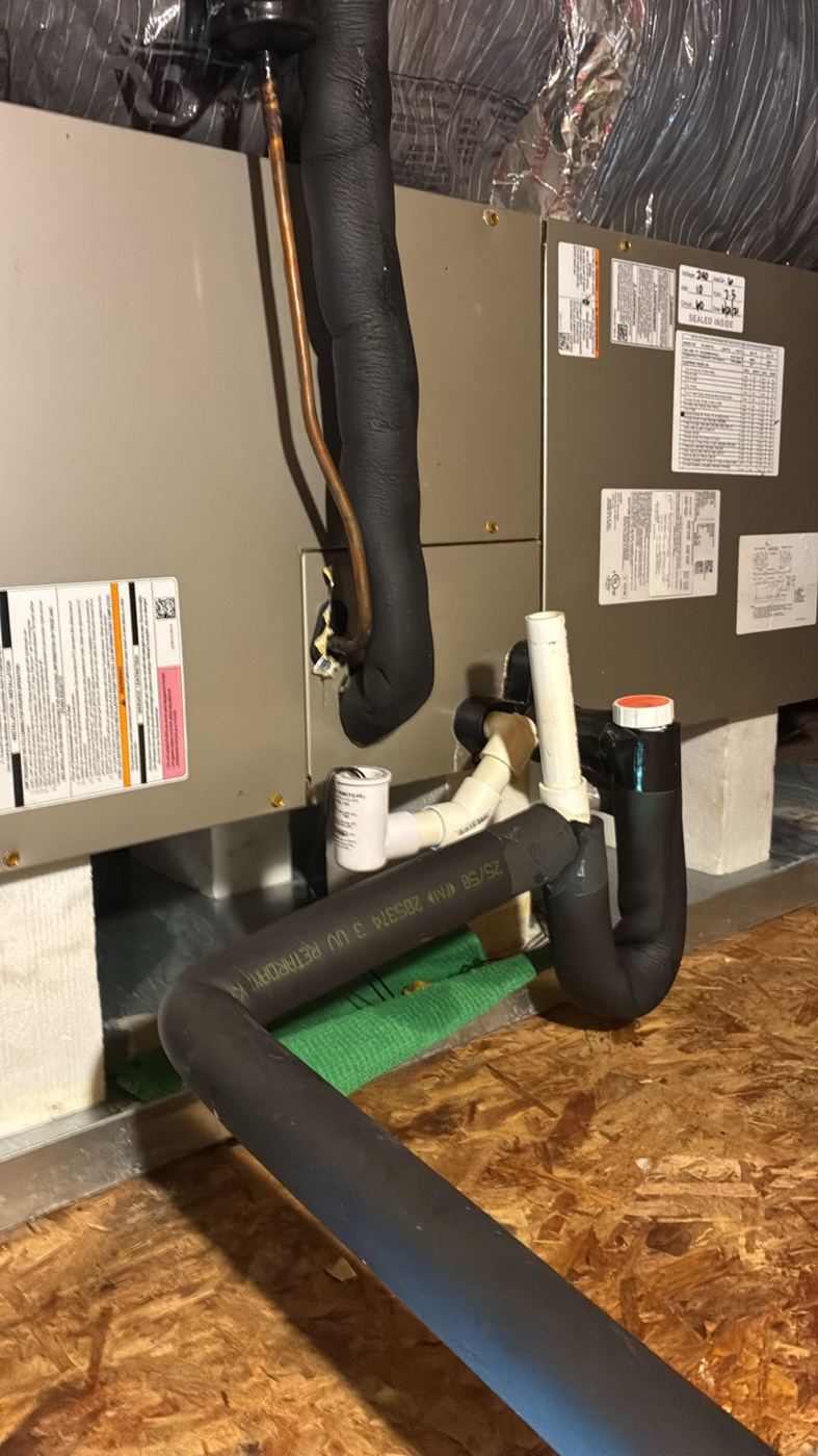 AC drain and indoor components checked during maintenance